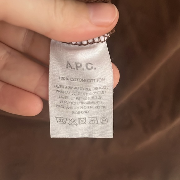 A.P.C. brown logo t-shirt - XL - Picture 7 of 7